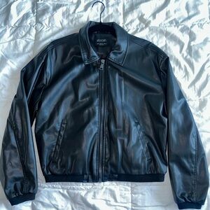 Women’s Leather Zip Up Jacket